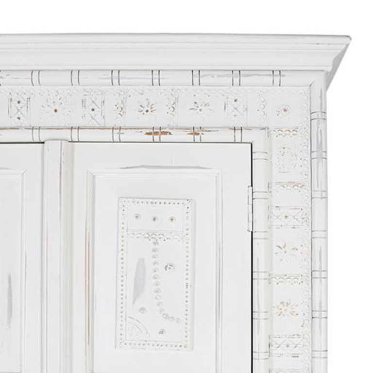 Averie Wardrobe - 2 Door - Distressed White - Mango Wood