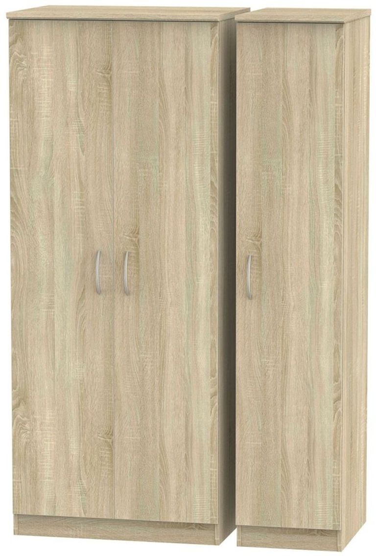 Avon Oak Effect 3 Door Triple Wardrobe