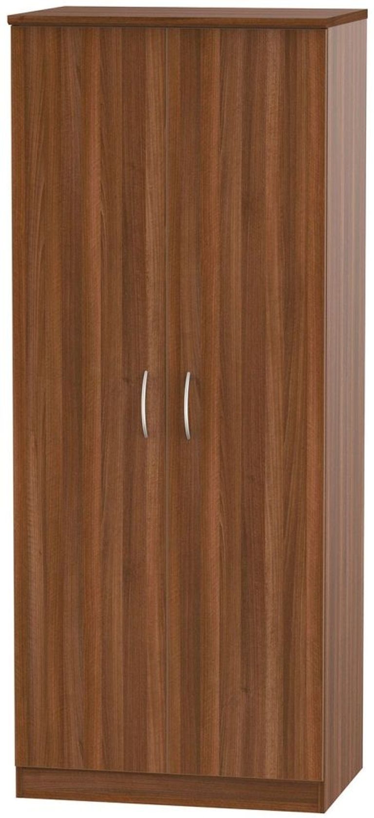 Avon Walnut Effect 2 Door Plain Wardrobe
