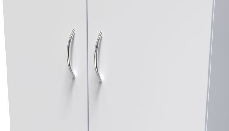 Avon White 2 Door 2 Drawer Double Wardrobe