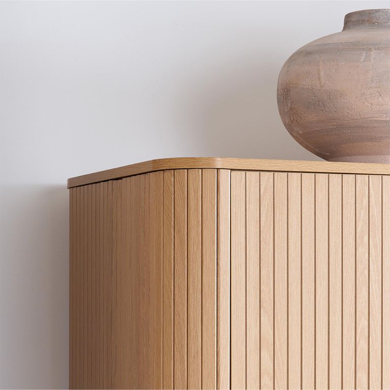 Axel Wardrobe - 2 Door - 1 Drawer - Oak Fluted