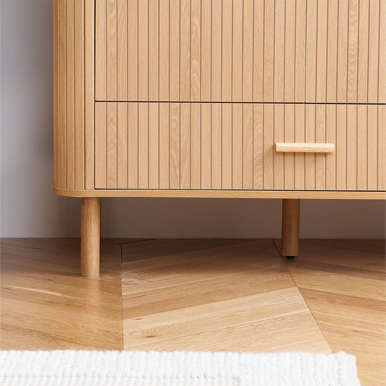 Axel Wardrobe - 2 Door - 1 Drawer - Oak Fluted