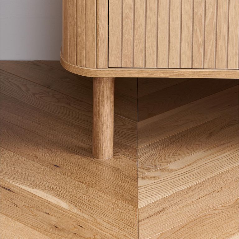 Axel Wardrobe - 2 Door - 1 Drawer - Oak Fluted