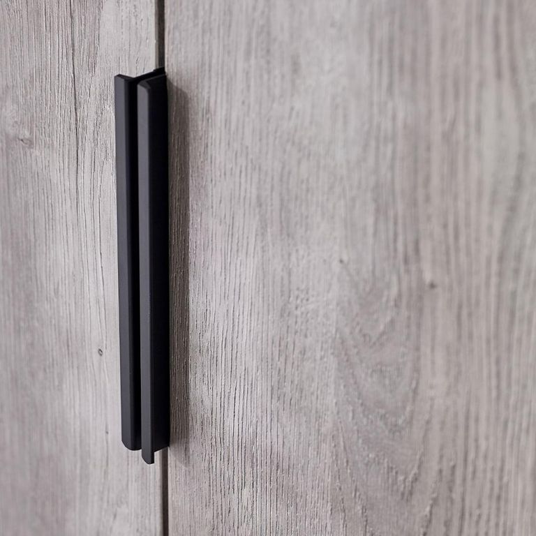 Bali Grey Oak Double Wardrobe - 2 Door - 1 Drawer