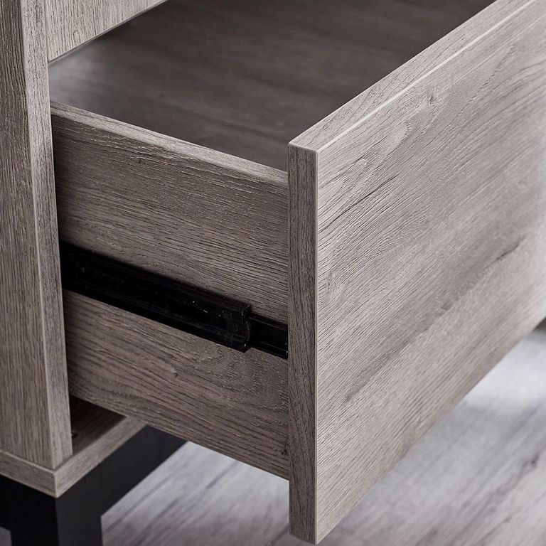 Bali Grey Oak Double Wardrobe - 2 Door - 1 Drawer