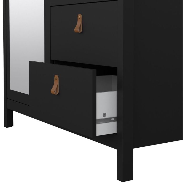 Barcelona Black 2 Door Combi Wardrobe