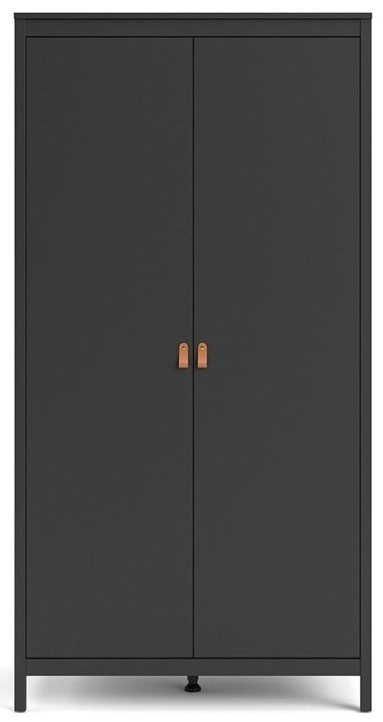 Barcelona Black 2 Door Wardrobe