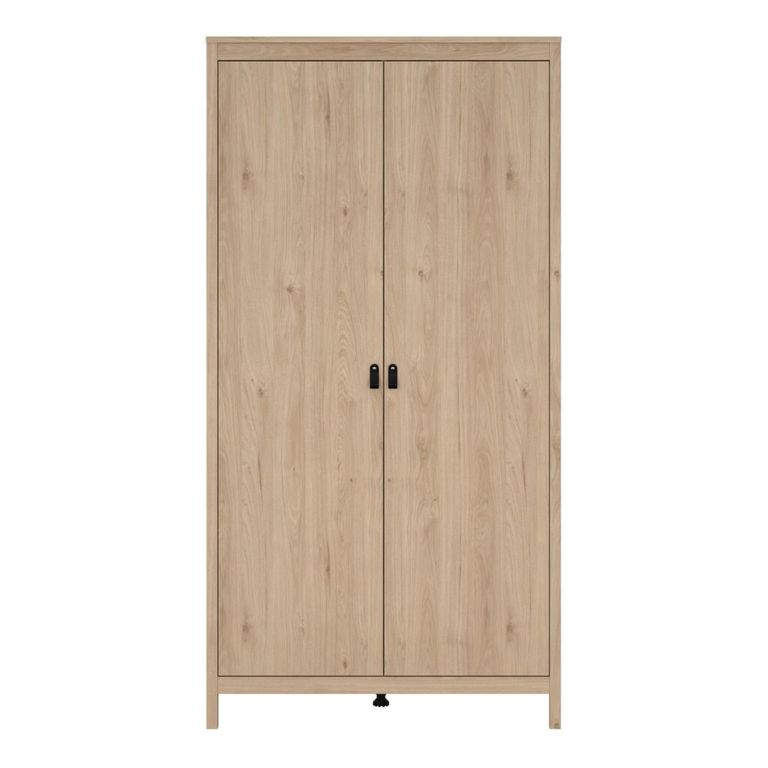 Barcelona Jackson Hickory Oak 2 Door Wardrobe
