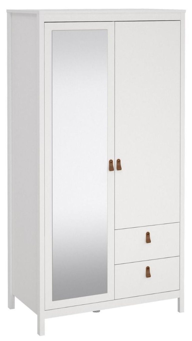 Barcelona White 2 Door Combi Wardrobe