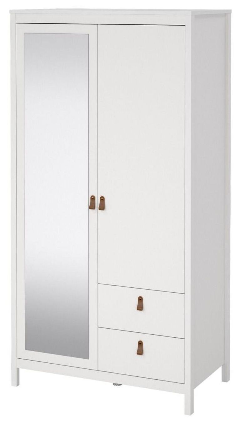 Barcelona White 2 Door Combi Wardrobe