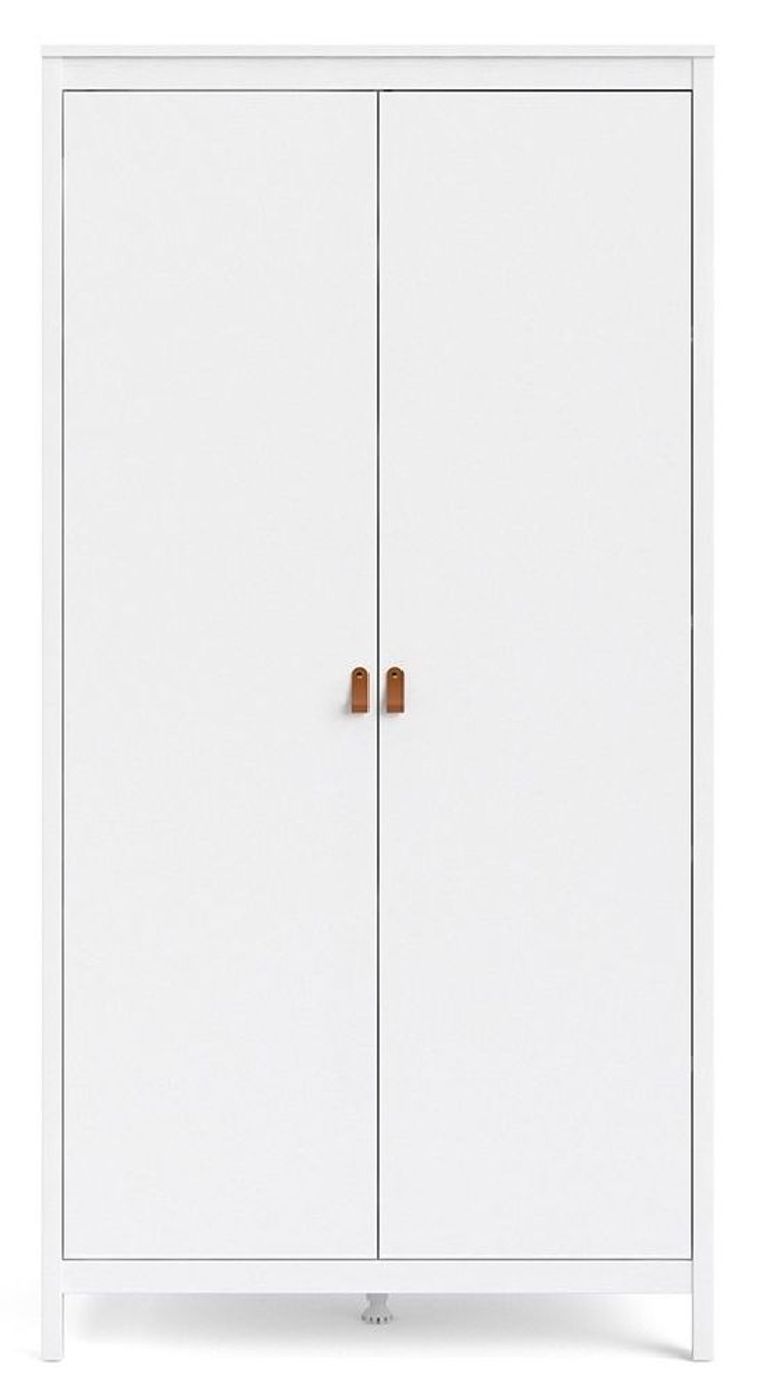 Barcelona White 2 Door Wardrobe