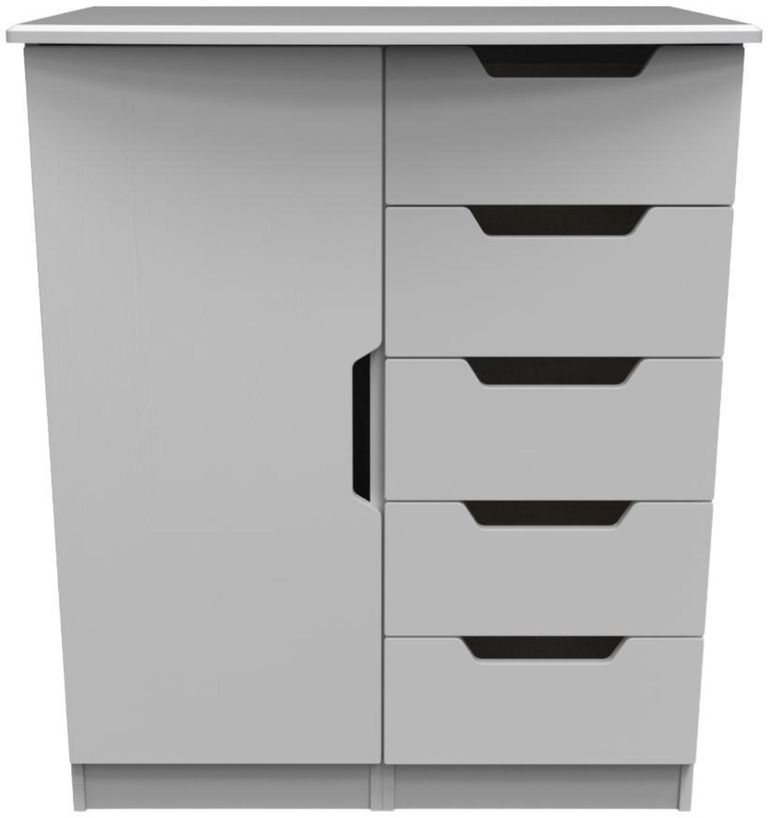 Bella Grey 1 Door Midi Wardrobe