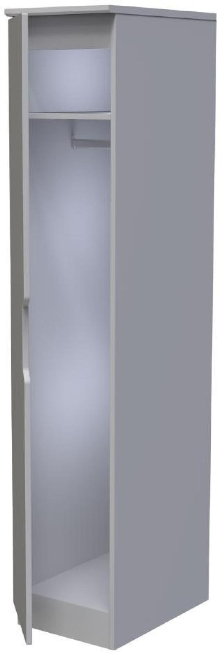 Bella Grey 1 Door Single Wardrobe