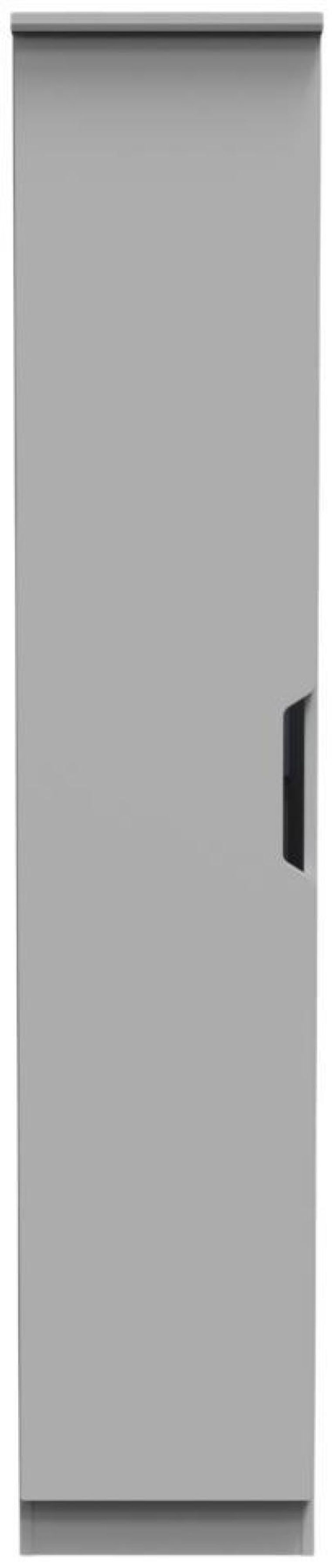 Bella Grey 1 Door Single Wardrobe