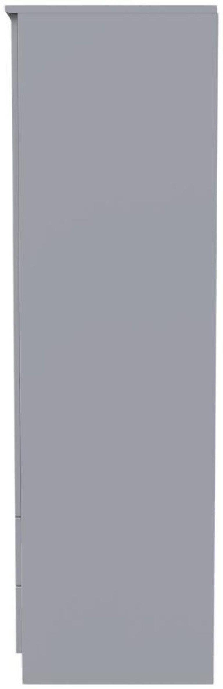 Bella Grey 2 Door 2 Drawer Double Wardrobe