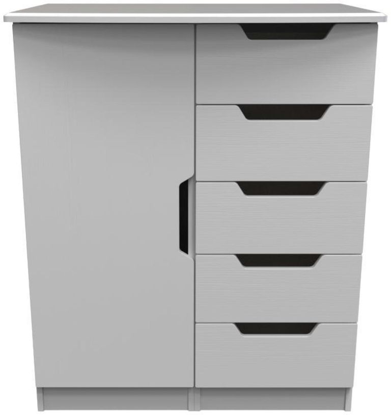 Bella Grey Ash 1 Door Midi Wardrobe