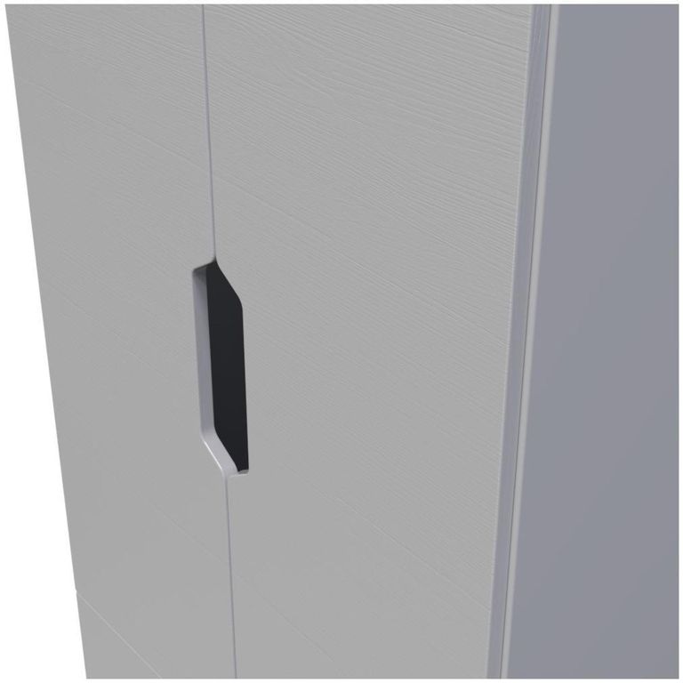 Bella Grey Ash 2 Door 2 Drawer Double Wardrobe
