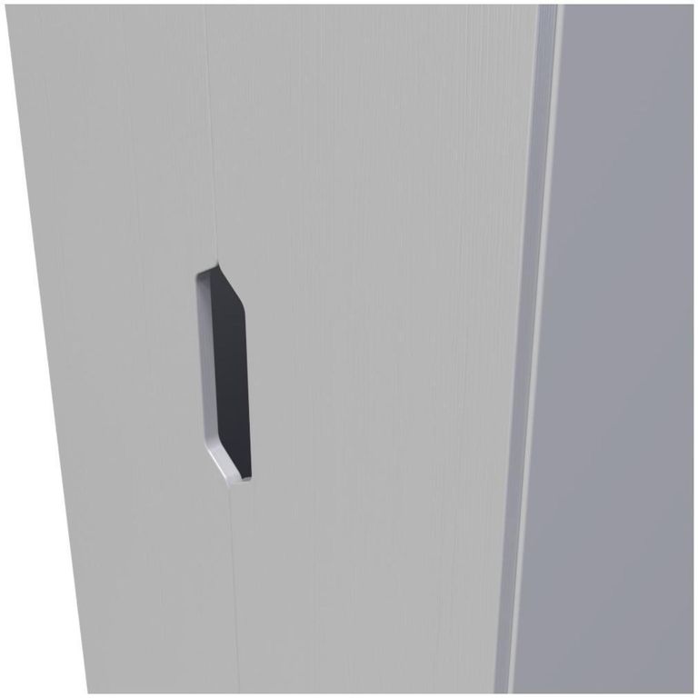 Bella Grey Ash 2 Door Plain Tall Wardrobe