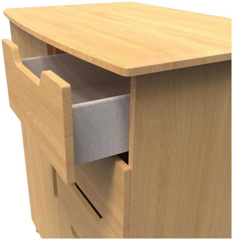 Bella Oak Effect 1 Door Midi Wardrobe