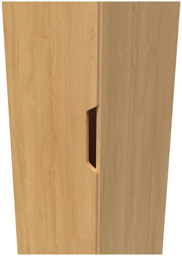 Bella Oak Effect 1 Door Single Wardrobe