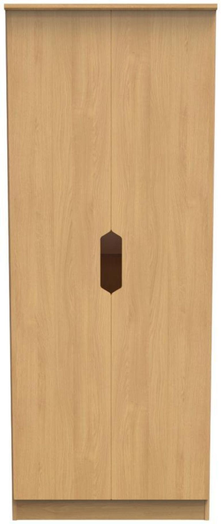 Bella Oak Effect 2 Door Plain Tall Wardrobe
