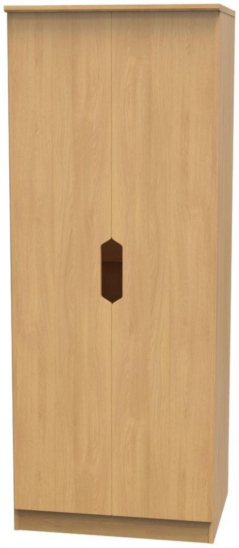 Bella Oak Effect 2 Door Plain Tall Wardrobe