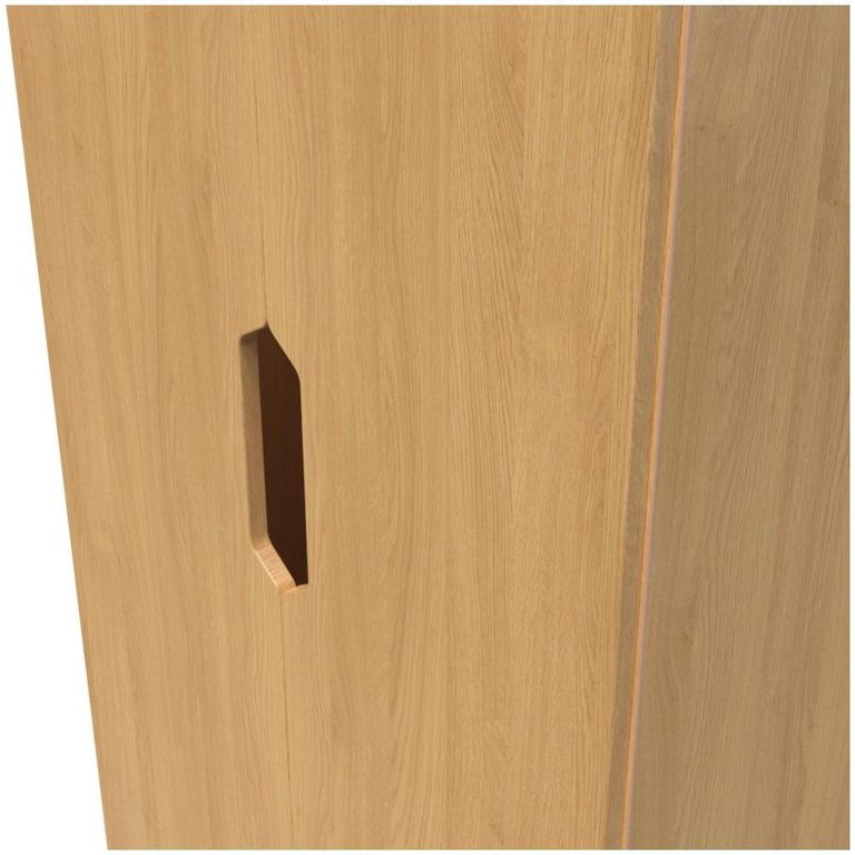Bella Oak Effect 2 Door Plain Tall Wardrobe
