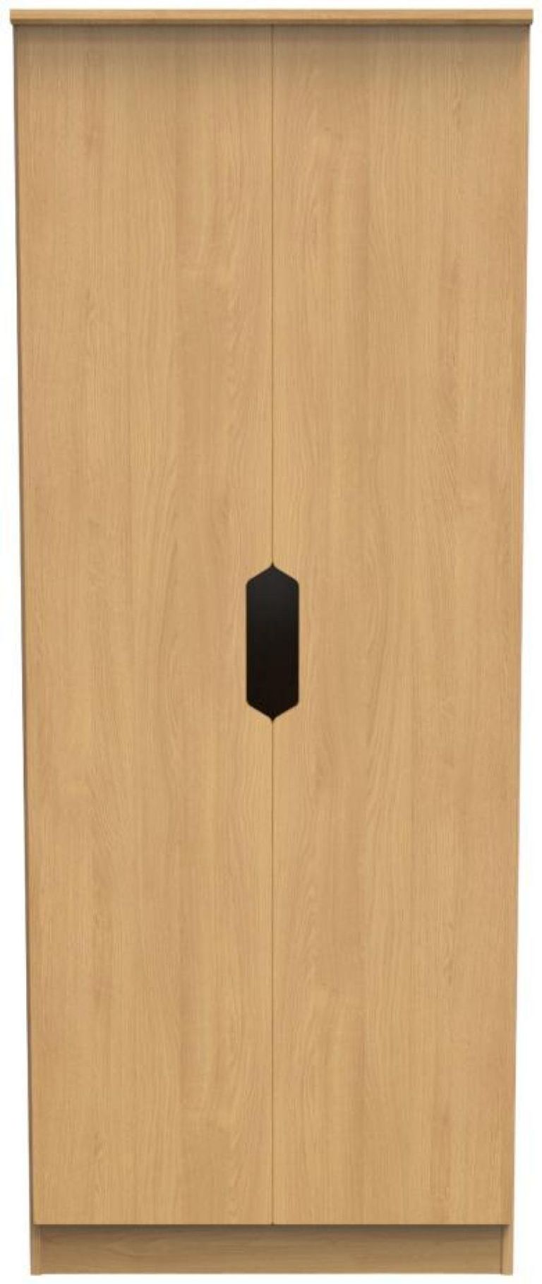 Bella Oak Effect 2 Door Plain Tall Wardrobe
