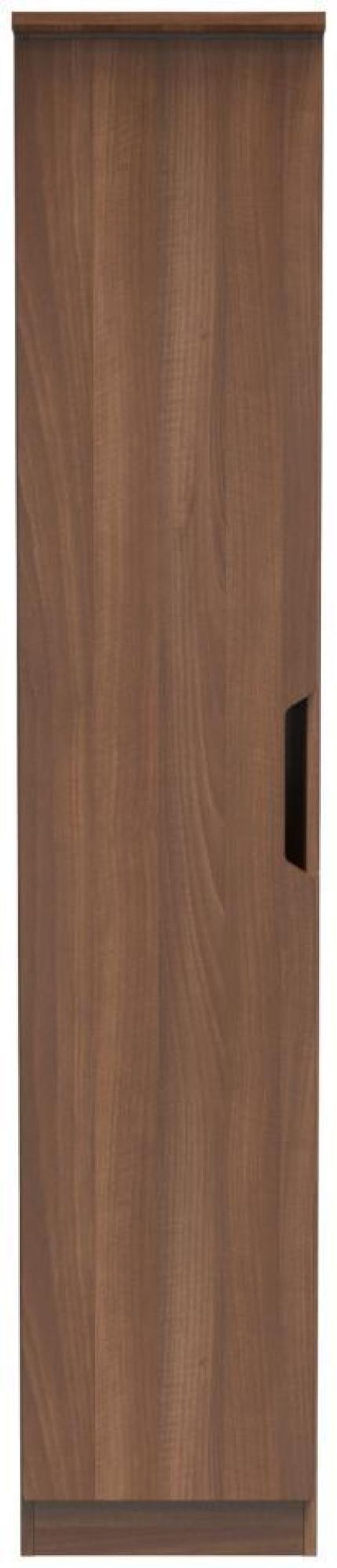 Bella Walnut Effect 1 Door Single Wardrobe