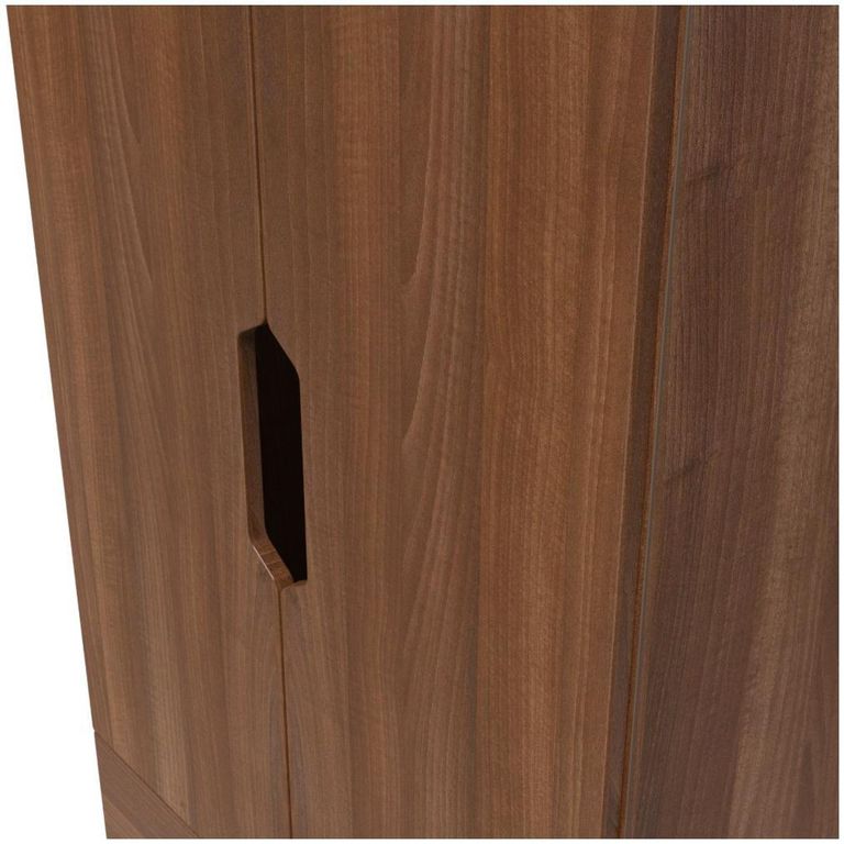 Bella Walnut Effect 2 Door 2 Drawer Double Wardrobe