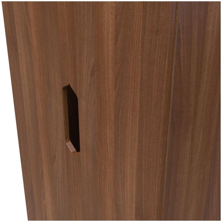 Bella Walnut Effect 2 Door Plain Tall Wardrobe