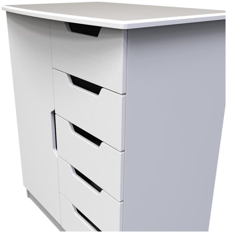 Bella White 1 Door Midi Wardrobe