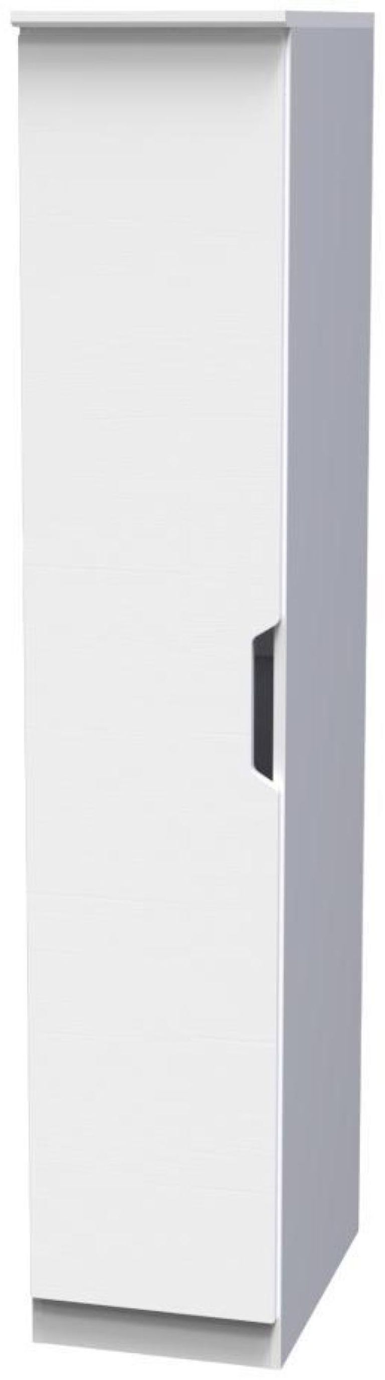 Bella White 1 Door Single Wardrobe