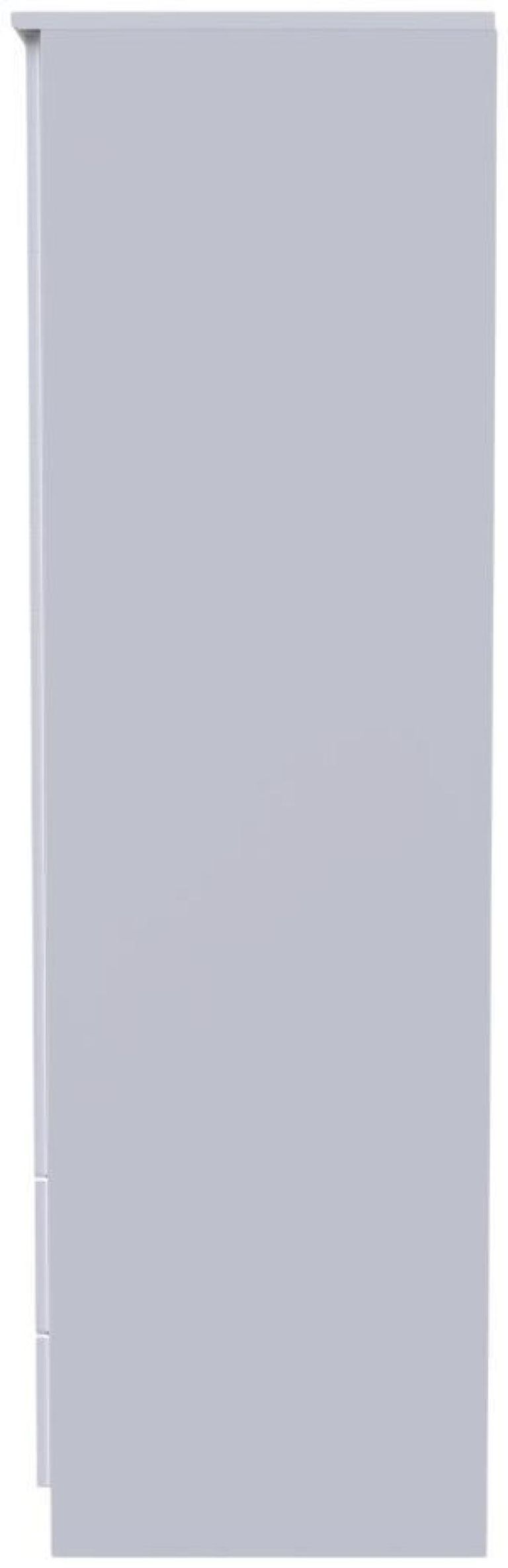Bella White 2 Door 2 Drawer Double Wardrobe