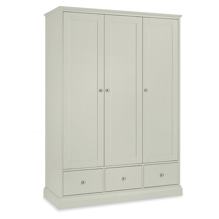 Ashby Soft Grey Wardrobe - 3 Door Combi