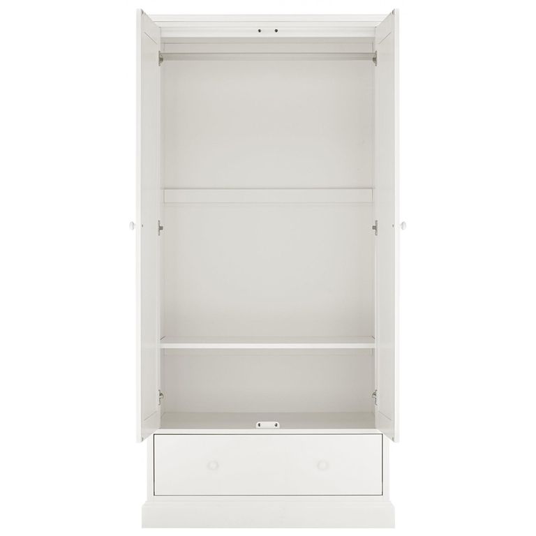 Ashby White Wardrobe - 2 Door