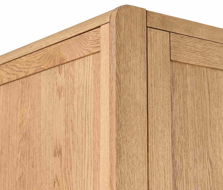 Bergen Double Wardrobe - 2 Door - 1 Drawer - Oak