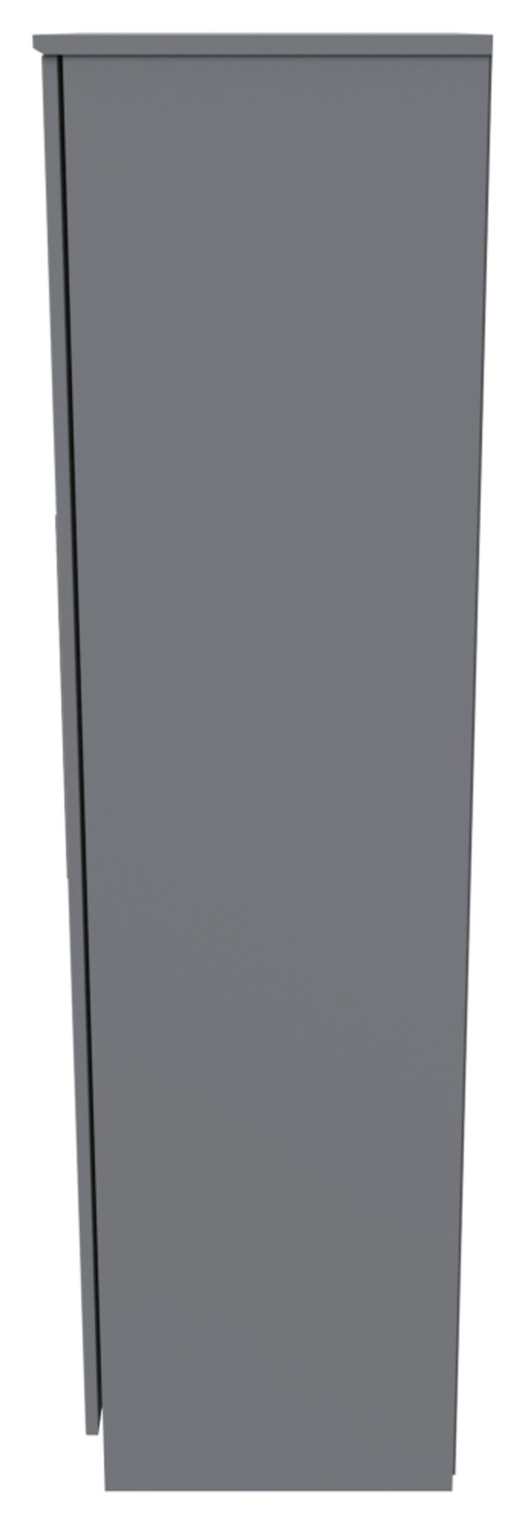 Beverley Grey 2 Door Plain Tall Wardrobe