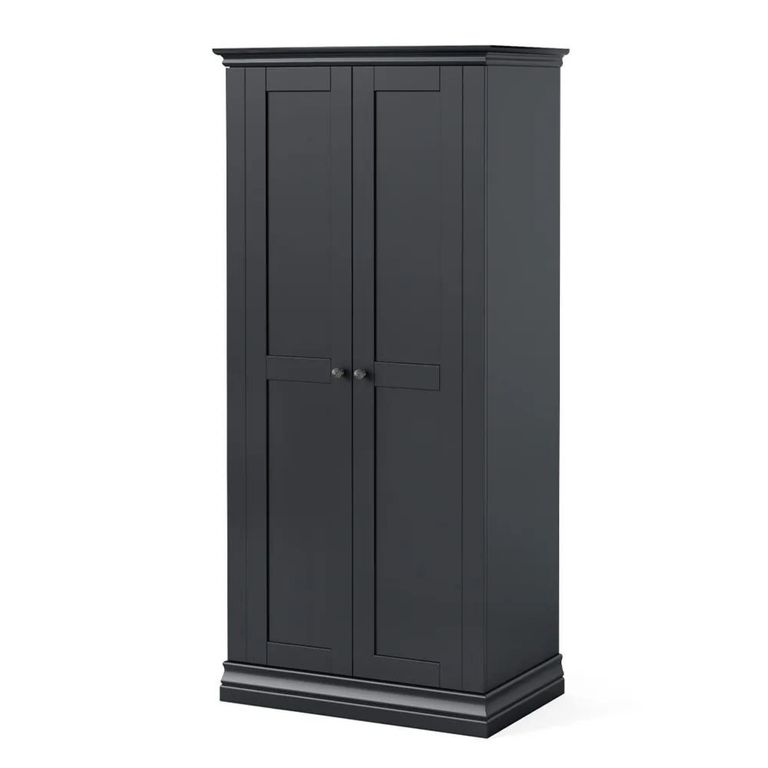Bordeaux Wardrobe - 2 Door - Charcoal
