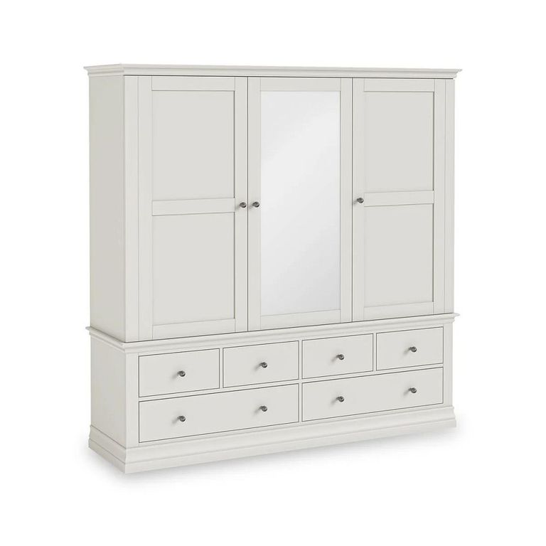 Bordeaux Combi Wardrobe - 3 Door - Cotton