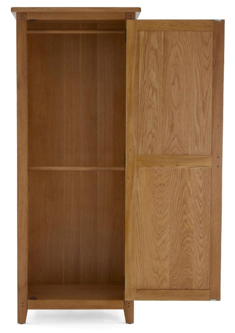 Burford Single Wardrobe - 1 Door - Oak