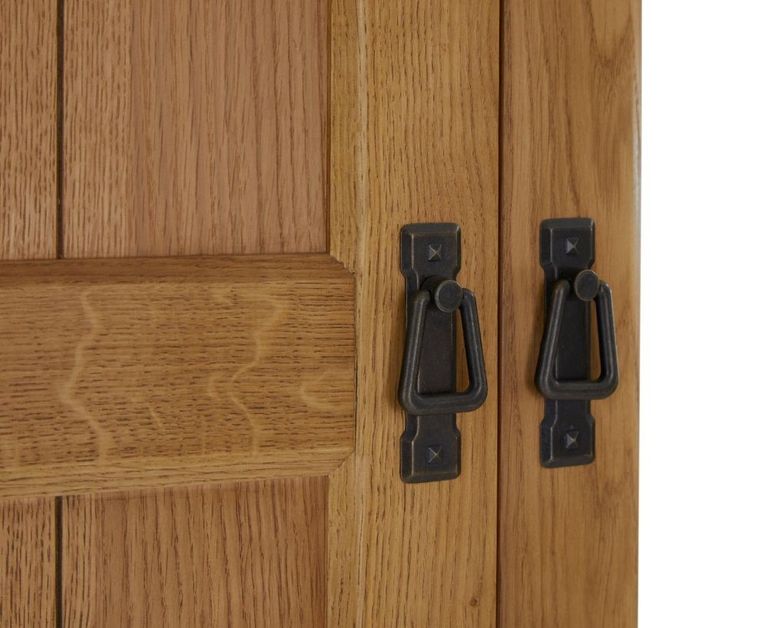 Burford Combi Wardrobe - 3 Door - with Mirror - Oak