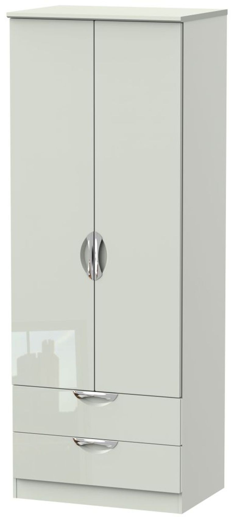Camden Cashmere 2 Door 2 Drawer Tall Wardrobe