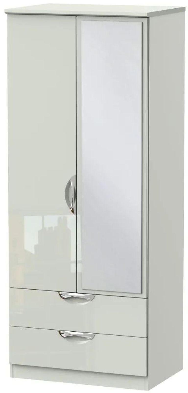 Camden Cashmere 2 Door Combi Wardrobe - 1 Mirror