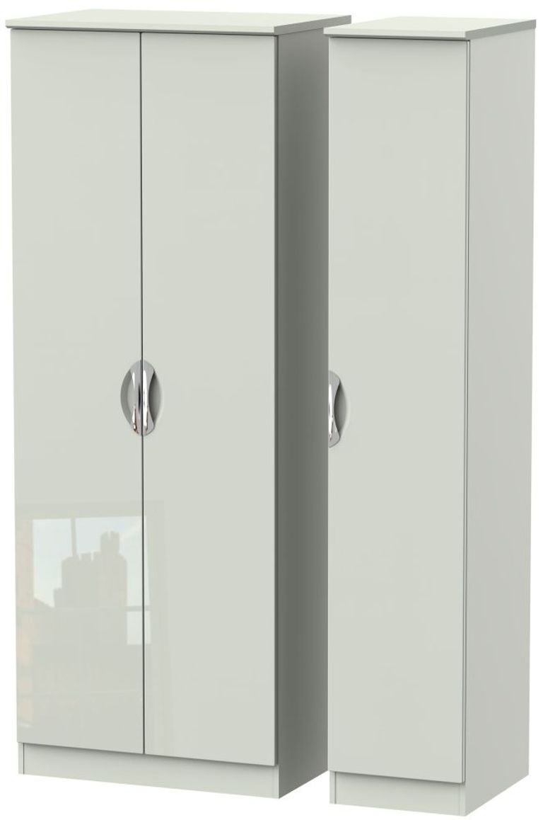 Camden Cashmere 3 Door Tall Triple Wardrobe