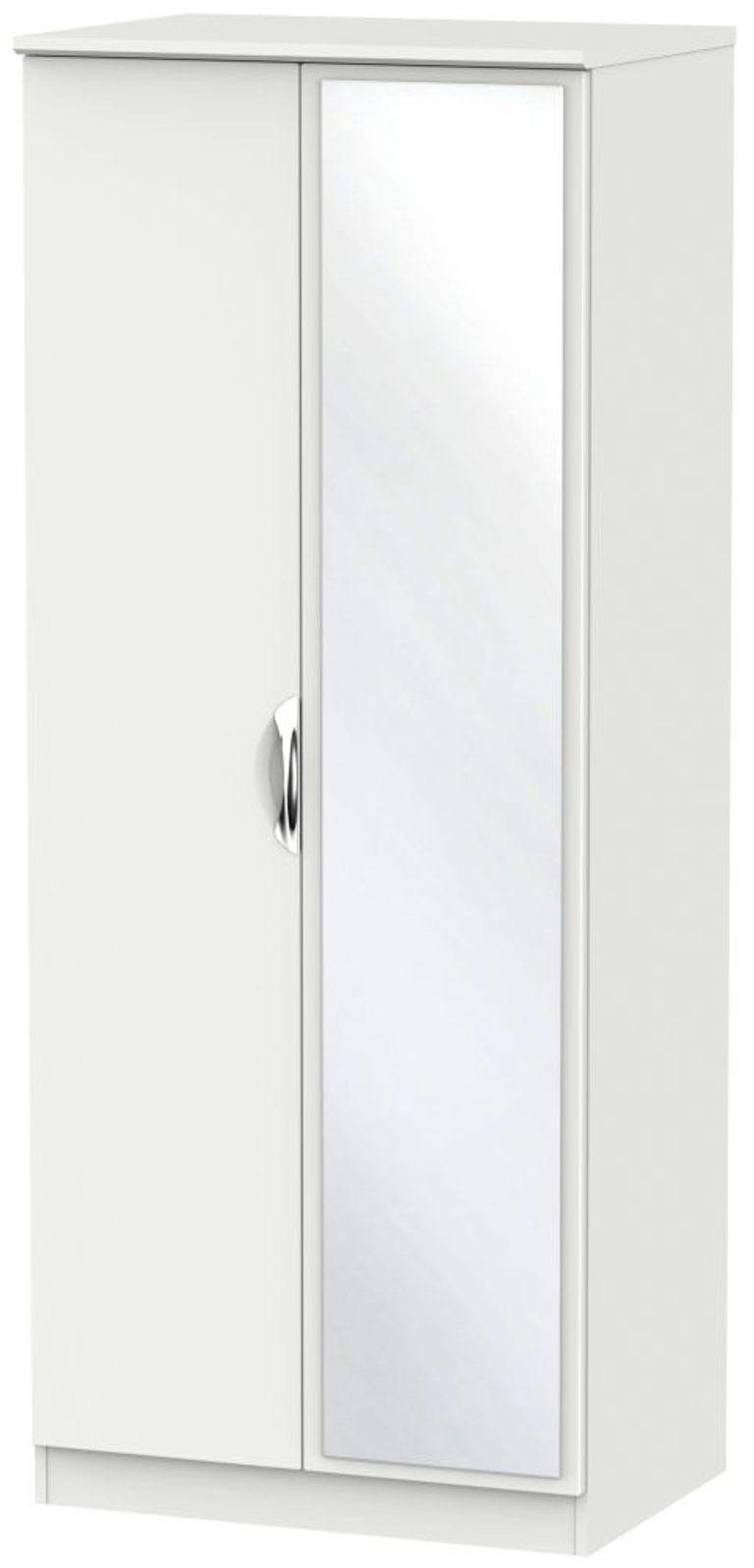 Camden Grey 2 Door Wardrobe - 1 Mirror