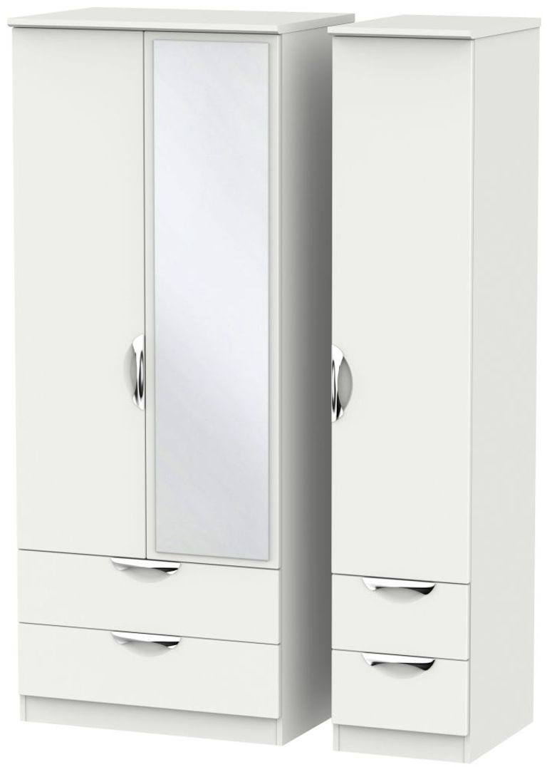 Camden Grey 3 Door Combi Wardrobe - 1 Mirror