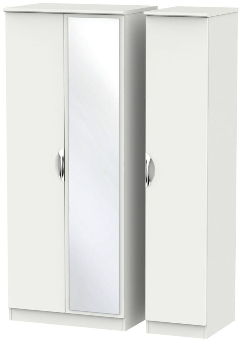 Camden Grey 3 Door Triple Wardrobe - 1 Mirror