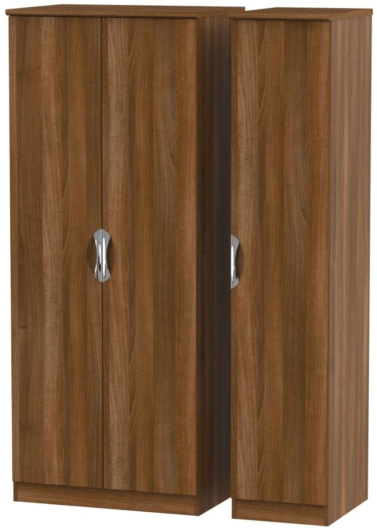 Camden Walnut Effect 3 Door Triple Wardrobe