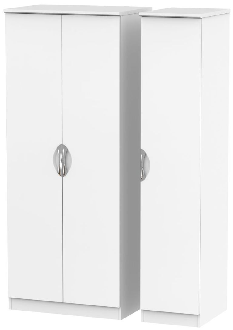 Camden White Matt 3 Door Triple Wardrobe